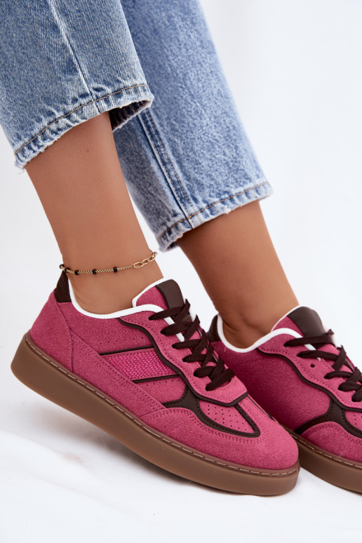 Sneakers basse da donna in colore rosa Brenelle