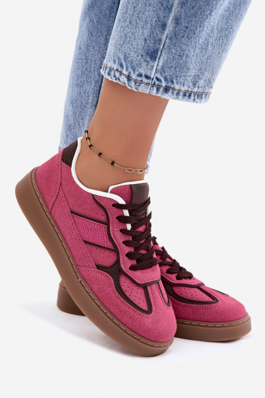 Sneakers basse da donna in colore rosa Brenelle