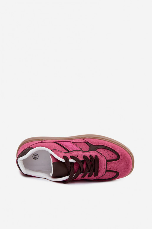 Sneakers basse da donna in colore rosa Brenelle