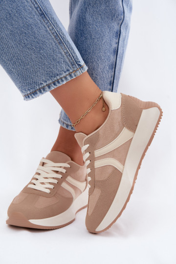 Sneakers da donna con piattaforma in colore sabbia Laurelia 2