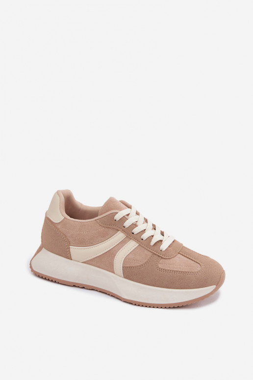 Sneakers da donna con piattaforma in colore sabbia Laurelia