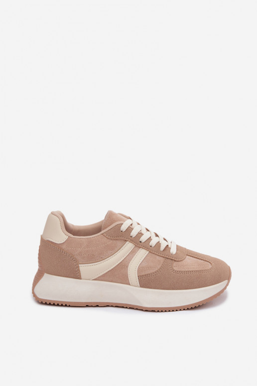 Sneakers da donna con piattaforma in colore sabbia Laurelia