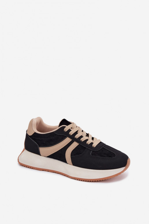 Sneakers da donna con piattaforma in colore nero Laurelia