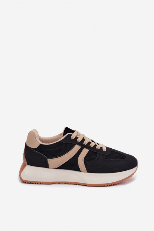 Sneakers da donna con piattaforma in colore nero Laurelia