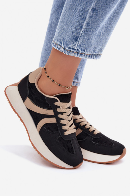 Sneakers da donna con piattaforma in colore nero Laurelia
