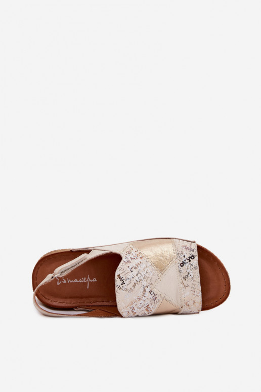 Sandali beige con piattaforma Su Braid Tai turiciejka L7067-04