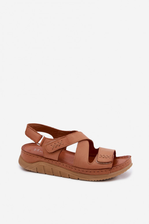 Sandali marroni con piattaforma Tai turiciejka L4496-29