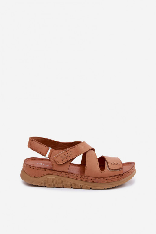 Sandali marroni con piattaforma Tai turiciejka L4496-29