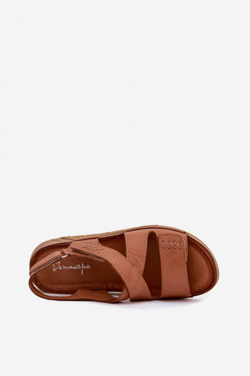 Sandali marroni con piattaforma Tai turiciejka L4496-29