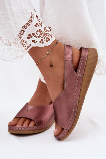 Sandali rosa oro con piattaforma Tai turiciejka L7633-25 2