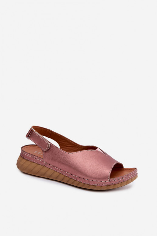 Sandali rosa oro con piattaforma Tai turiciejka L7633-25