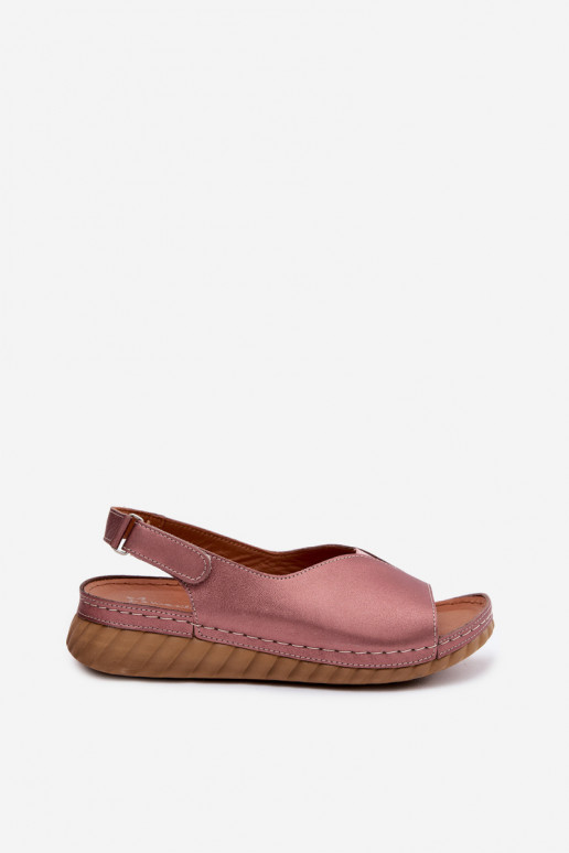 Sandali rosa oro con piattaforma Tai turiciejka L7633-25