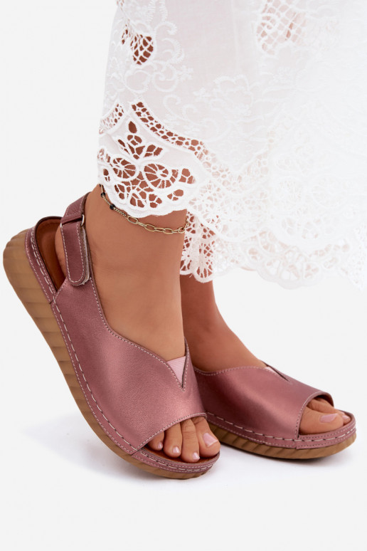 Sandali rosa oro con piattaforma Tai turiciejka L7633-25