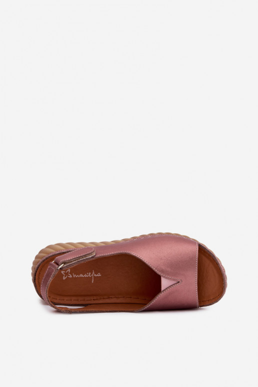 Sandali rosa oro con piattaforma Tai turiciejka L7633-25