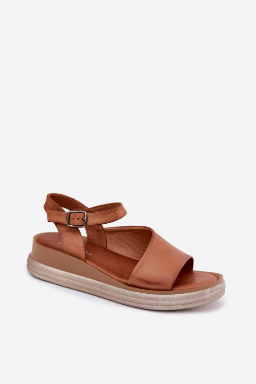 Sandali marroni con piattaforma Tai turiciejka L7629-29