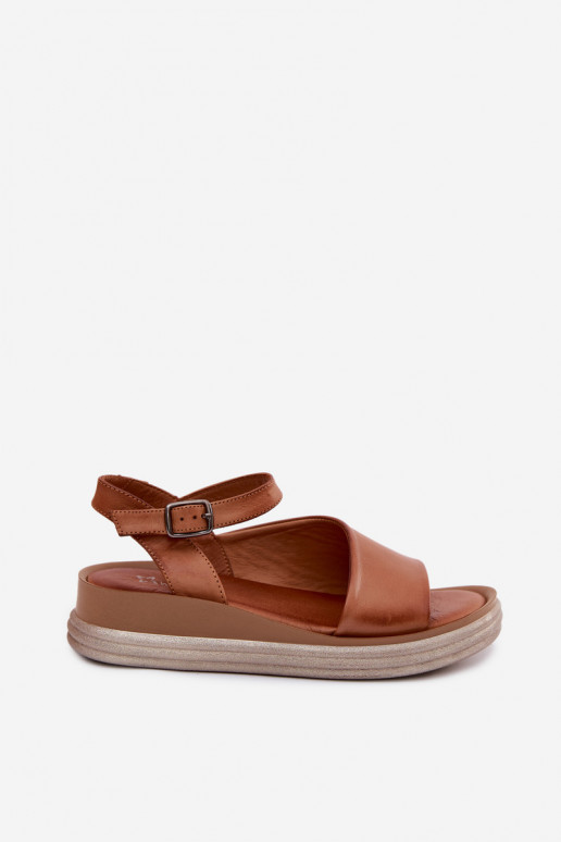 Sandali marroni con piattaforma Tai turiciejka L7629-29