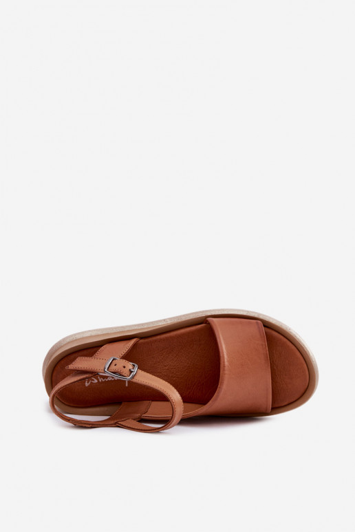 Sandali marroni con piattaforma Tai turiciejka L7629-29