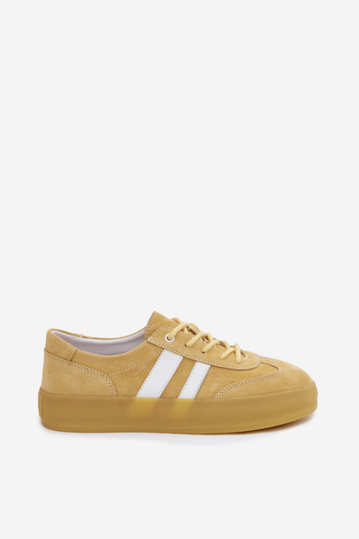 Sneakers gialli in suede con piattaforma Artelle