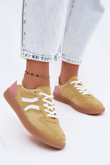 Sneakers gialli in suede con piattaforma Coressa 2