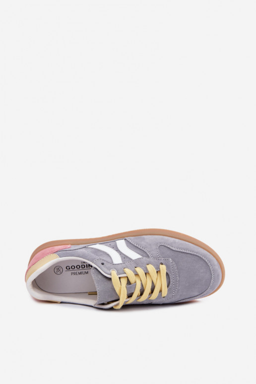 Sneakers blu in suede con piattaforma Coressa