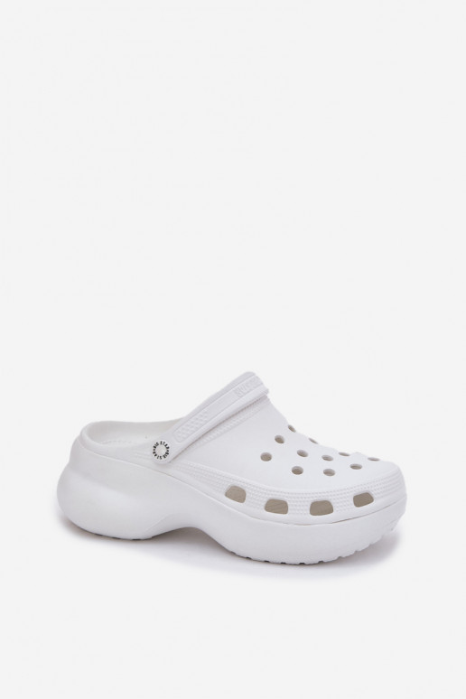Pantofole da donna con suole chunky alla moda Big Star RR274A119 bianche