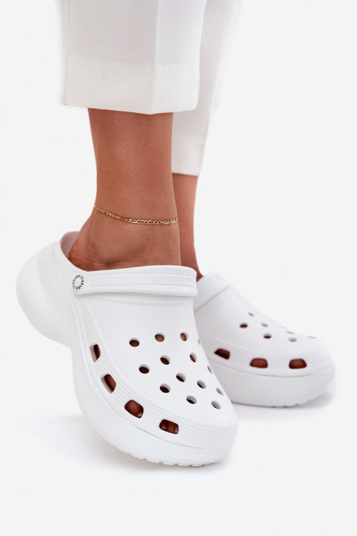Pantofole da donna con suole chunky alla moda Big Star RR274A119 bianche