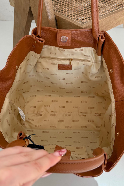 Grande borsa marrone da donna Big Star SS574006