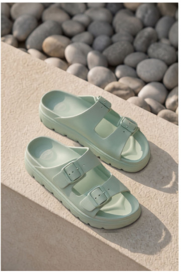 Pantofole da donna con piattaforma in schiuma menta Melorea