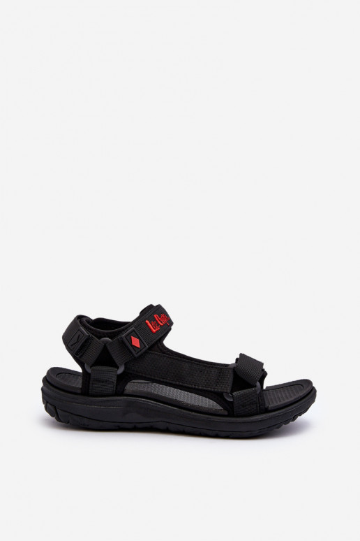 Sandali da donna con chiusure adesive in nero Lee Cooper LCIN-26-34-4423L
