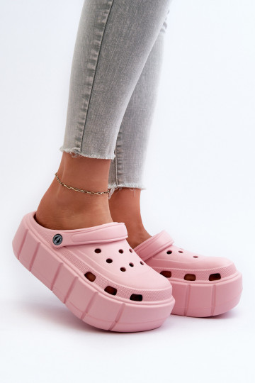 Pantofole leggere da donna con piattaforma in rosa Itubia