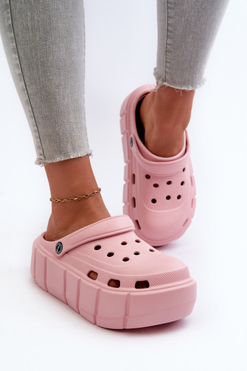 Pantofole leggere da donna con piattaforma in rosa Itubia 2