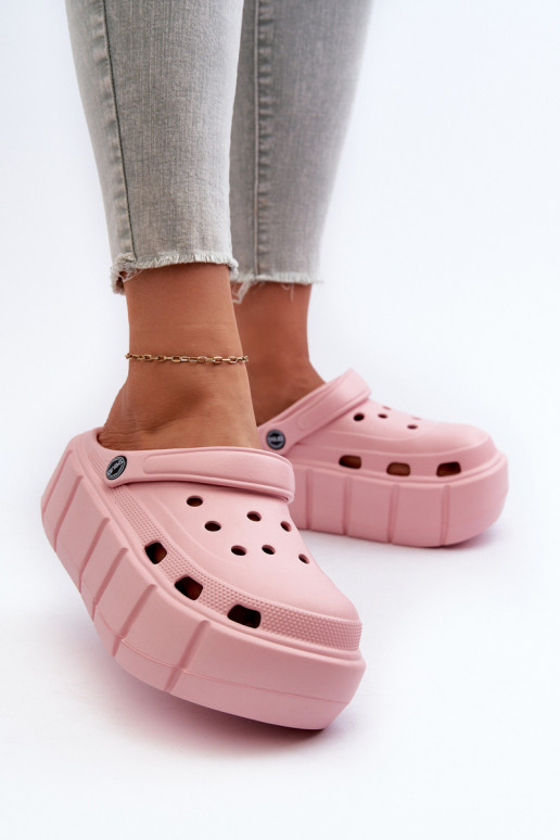 Pantofole leggere da donna con piattaforma in rosa Itubia