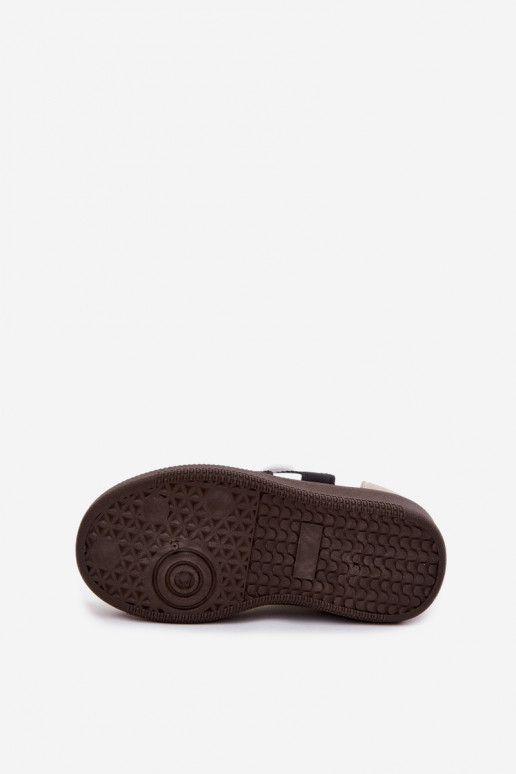 Sneakers per bambini con chiusure in velcro in ecopelle bianca Ronja
