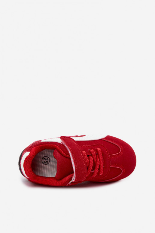 Sneakers per bambini con chiusure in velcro in colore rosso Perrin