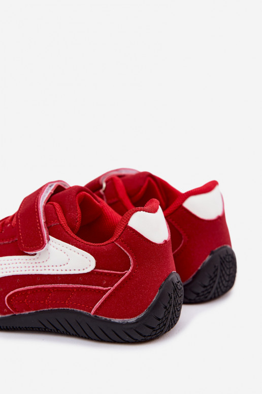 Sneakers per bambini con chiusure in velcro in colore rosso Perrin