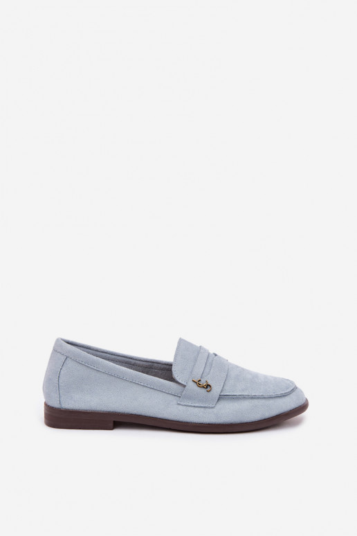 Mocassini da donna in suede sintetico blu Prestelle