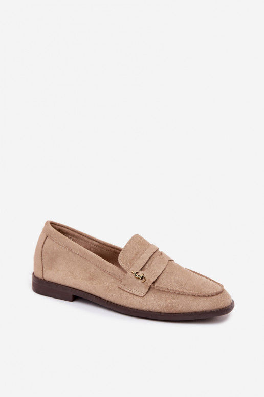 Mocassini da donna in suede sintetico sabbia Prestelle