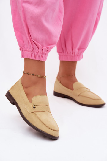 Mocassini da donna in suede sintetico gialli Prestelle 2