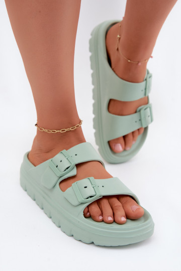Pantofole da donna con piattaforma in schiuma menta Melorea