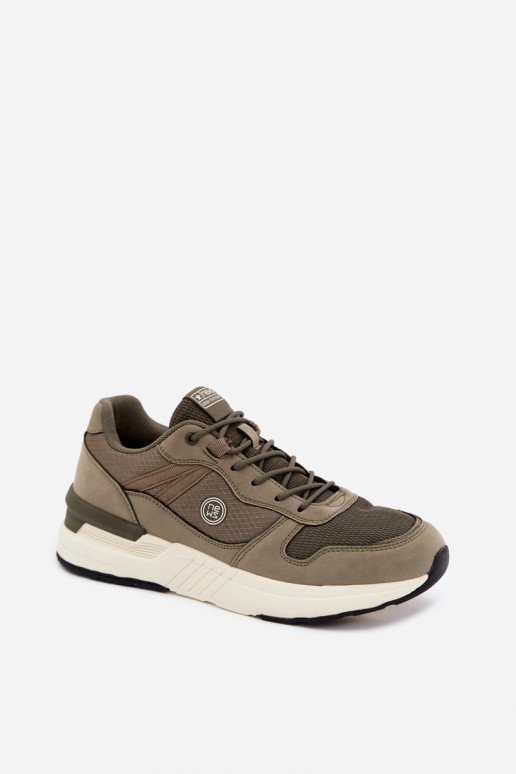 Scarpe sportive da uomo con piattaforma verdi Hanirin