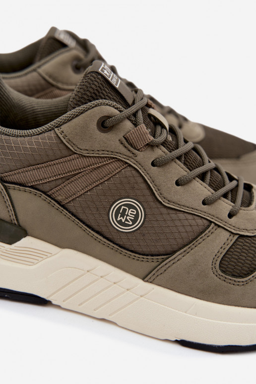 Scarpe sportive da uomo con piattaforma verdi Hanirin