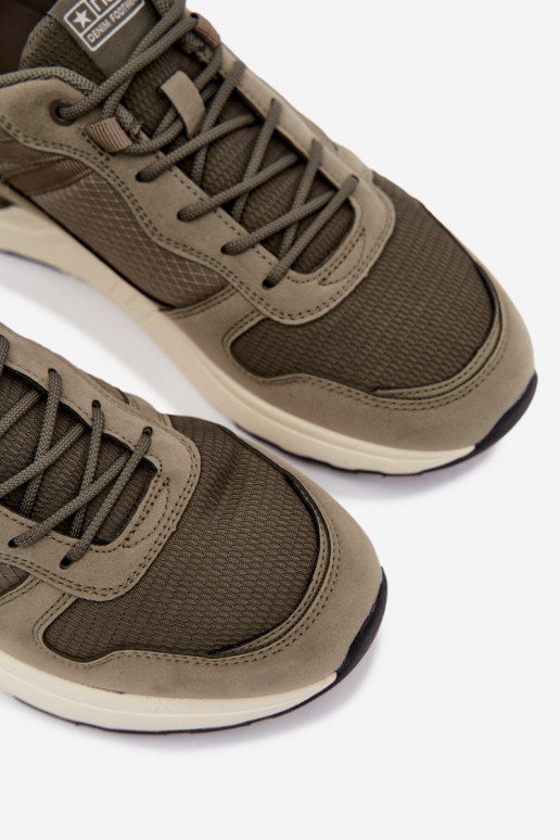 Scarpe sportive da uomo con piattaforma verdi Hanirin