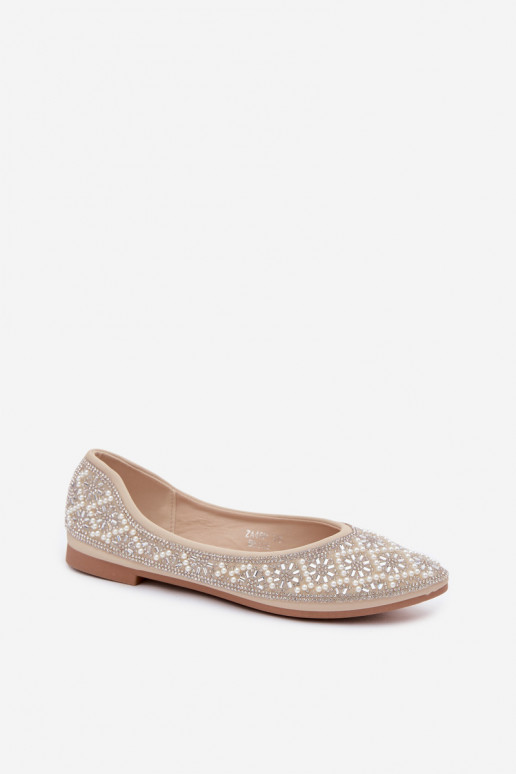 Ballerine da donna con decorazione color sabbia Lemonia