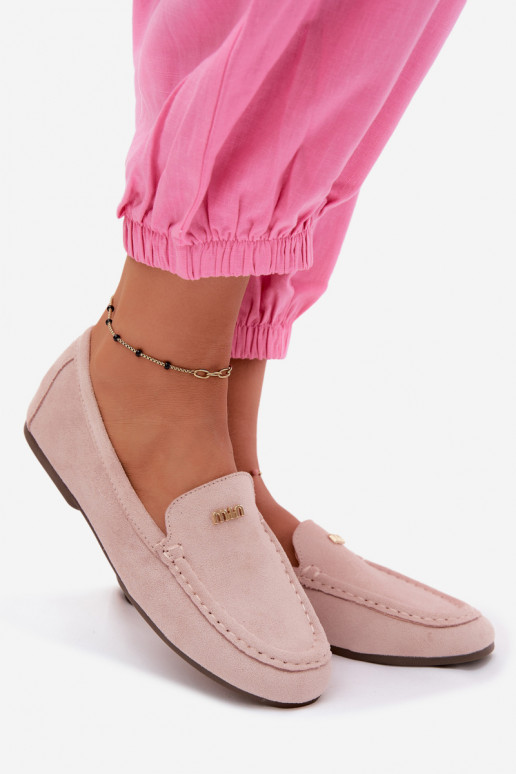 Mocassini da uomo con dettagli dorati in rosa Sarivelle