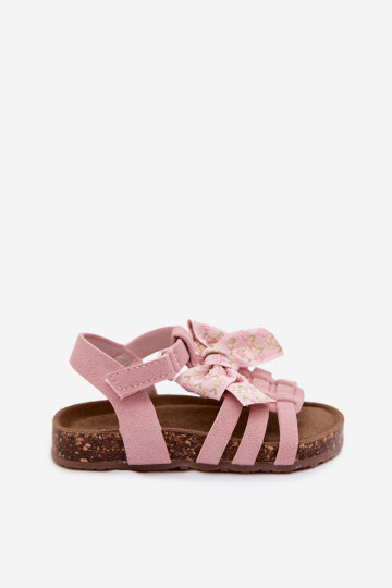 Sandali per bambini con fiocchi in rosa Bessa 2