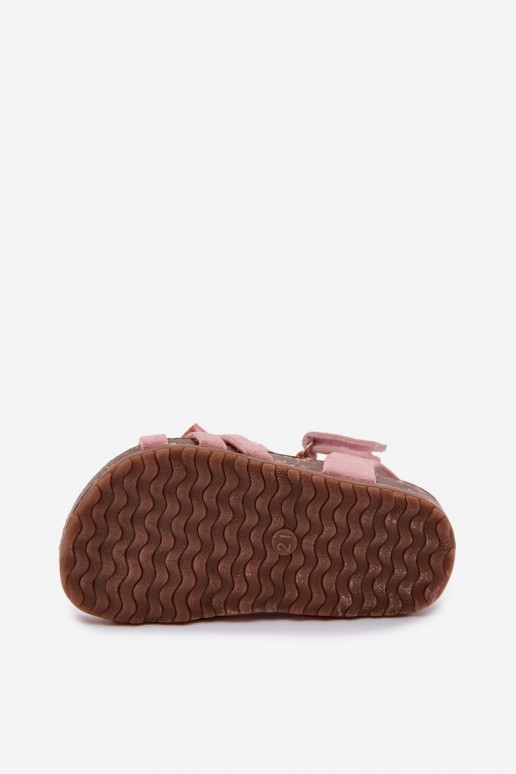 Sandali per bambini con fiocchi in rosa Bessa