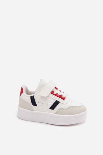 Scarpe sportive per bambini con velcro bianche Tailva