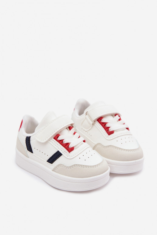 Scarpe sportive per bambini con velcro bianche Tailva