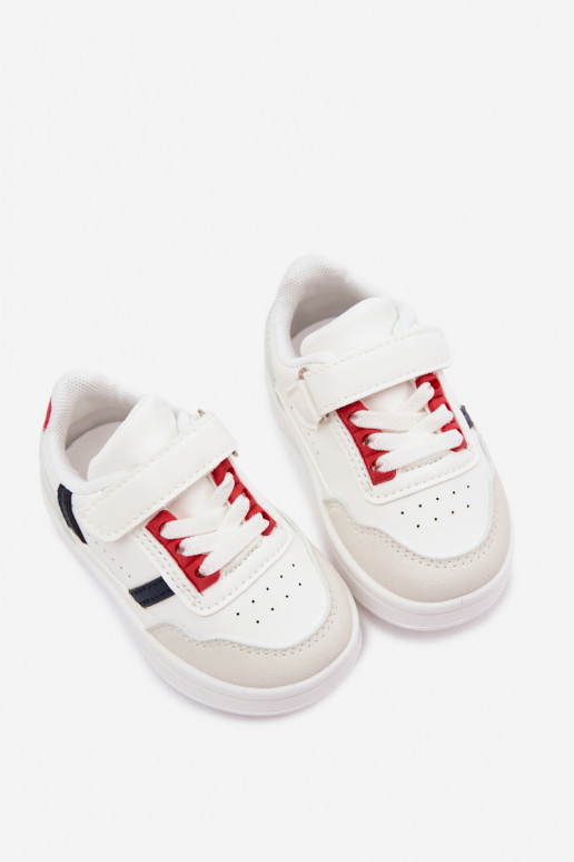 Scarpe sportive per bambini con velcro bianche Tailva