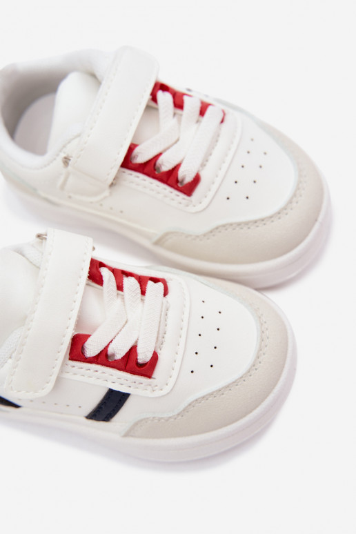 Scarpe sportive per bambini con velcro bianche Tailva